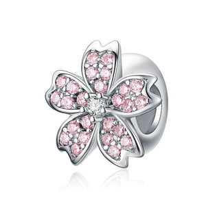 Pandora Compatible 925 sterling silver Cherry blossom Flower Charm Stopper From CharmSA Image 1