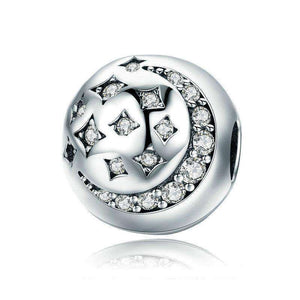 Pandora Compatible 925 sterling silver Moon & Star Clip From CharmSA Image 1