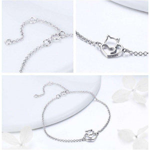 Cat And Heart Link Chain Bracelet From CharmSA Image 2