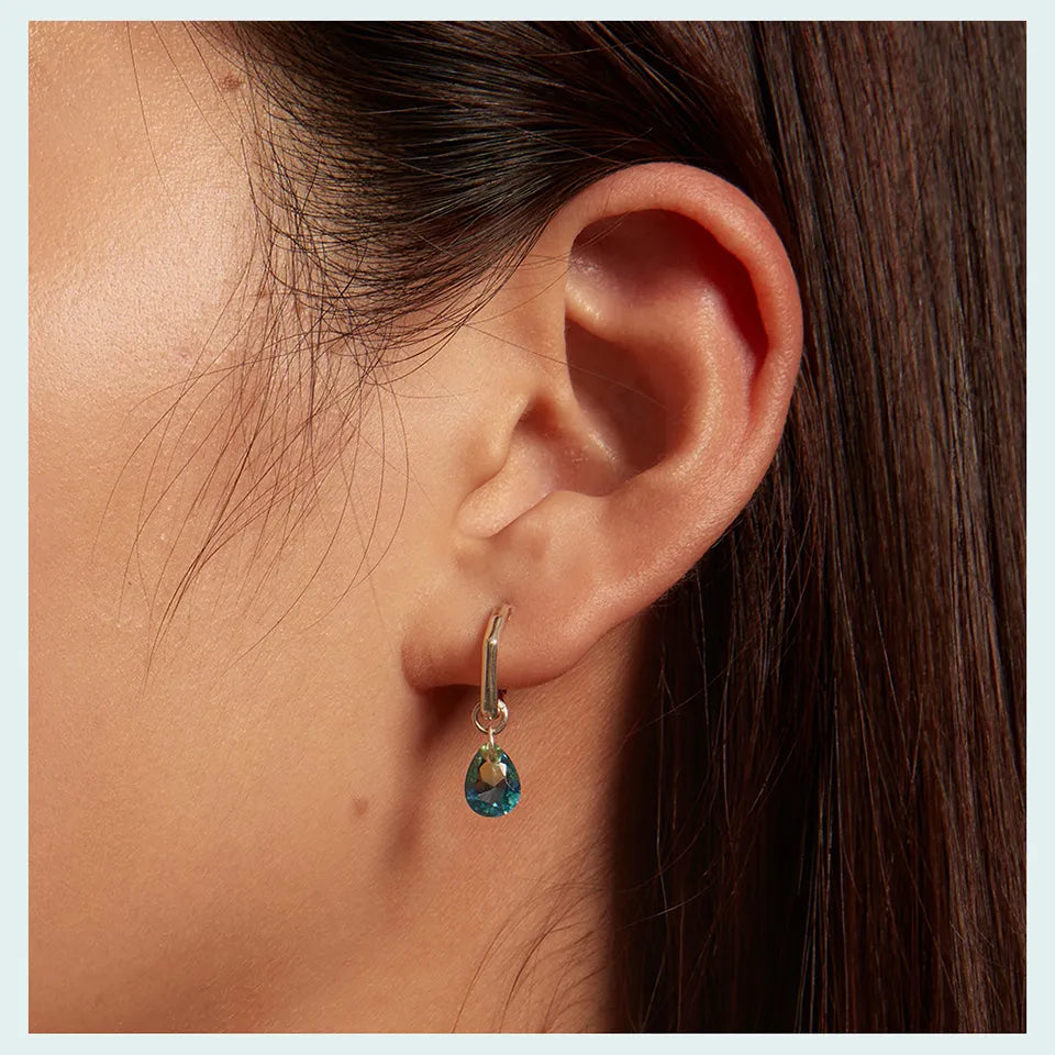 Droplet Silhouette Hoop Earrings