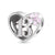 Sterling Silver Floral Charm with Cubic Zirconia for 13th Birthday