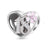 Sterling Silver 18th Birthday Floral Charm with Cubic Zirconia and Pink Flower Decoration