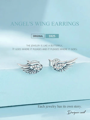 Angel Wing Earrings | CZ