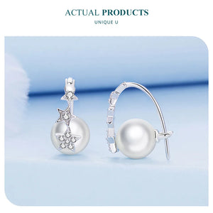 Star & Pearl Earrings