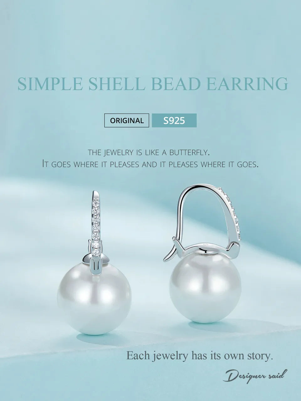 Pearl Drop Earrings | CZ