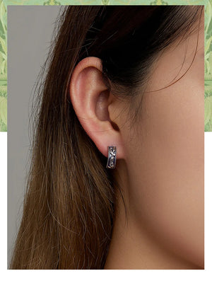 Floral Patterned Earrings | CZ