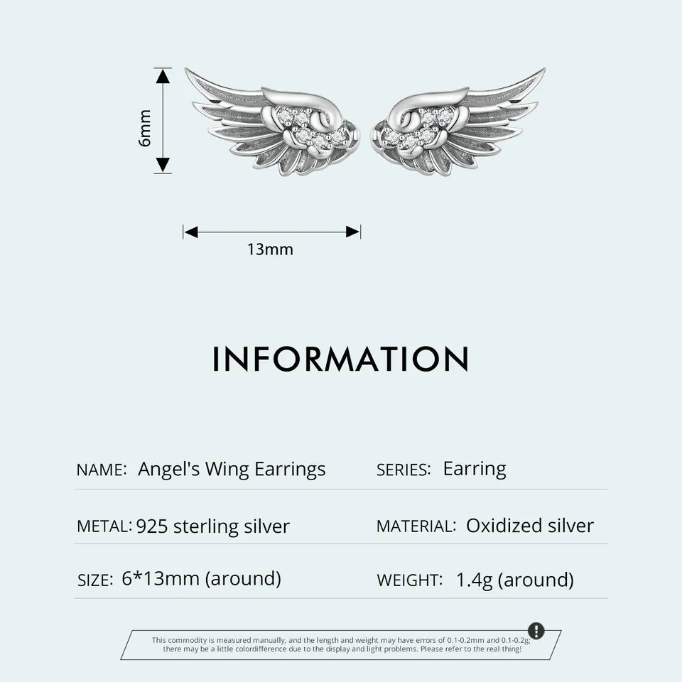 Angel Wing Earrings | CZ