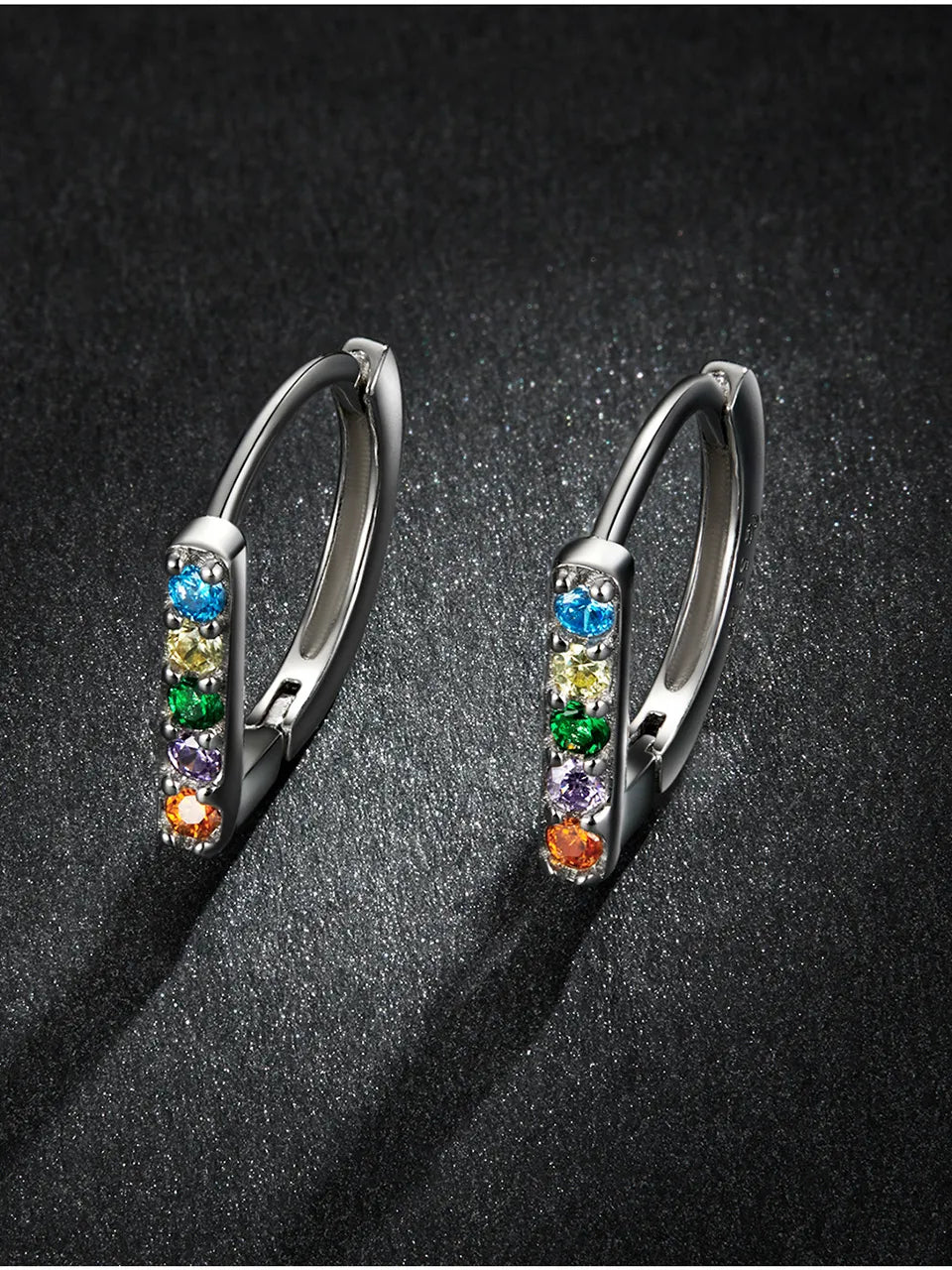 Rainbow Earrings | CZ