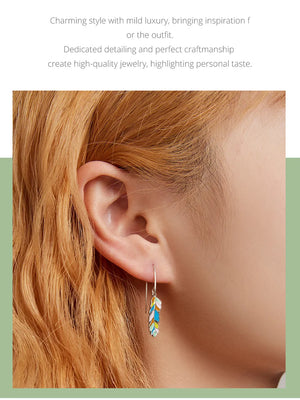 Rainbow Feather Earrings | EN