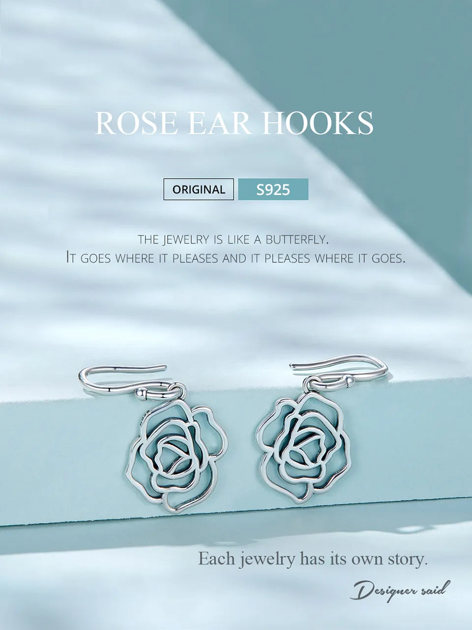 Rose Openworks Drop Earrings