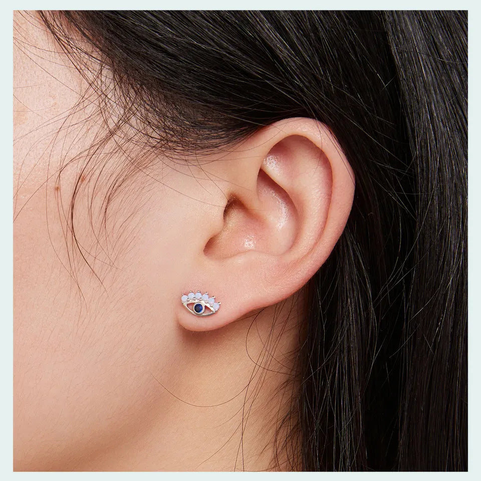 Evil Eye Stud Earrings | CZ