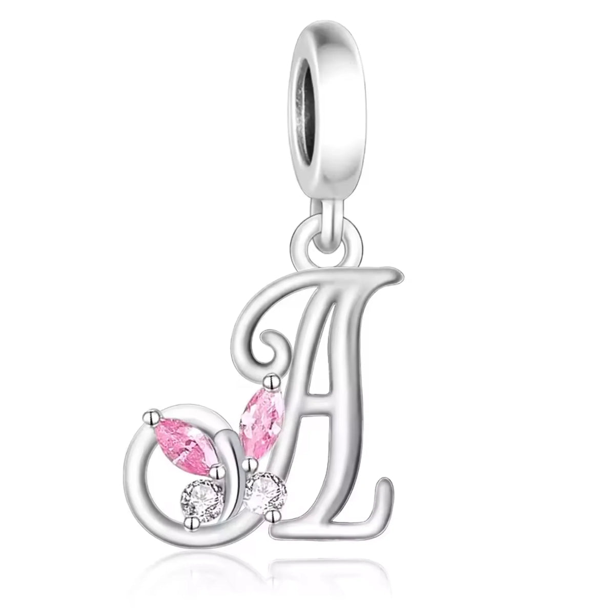 Pink Butterfly Alphabet A - Z Charms | CZ