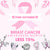 Pink breast cancer awareness ribbons and charms on a pink background with 'Pink October' text.