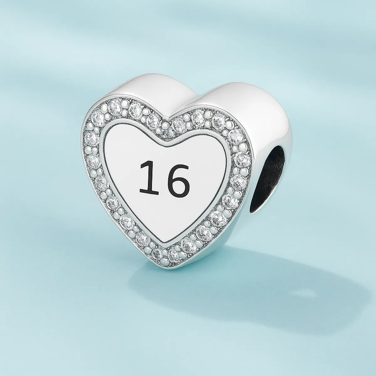 Birthday Heart Number Charm | CZ