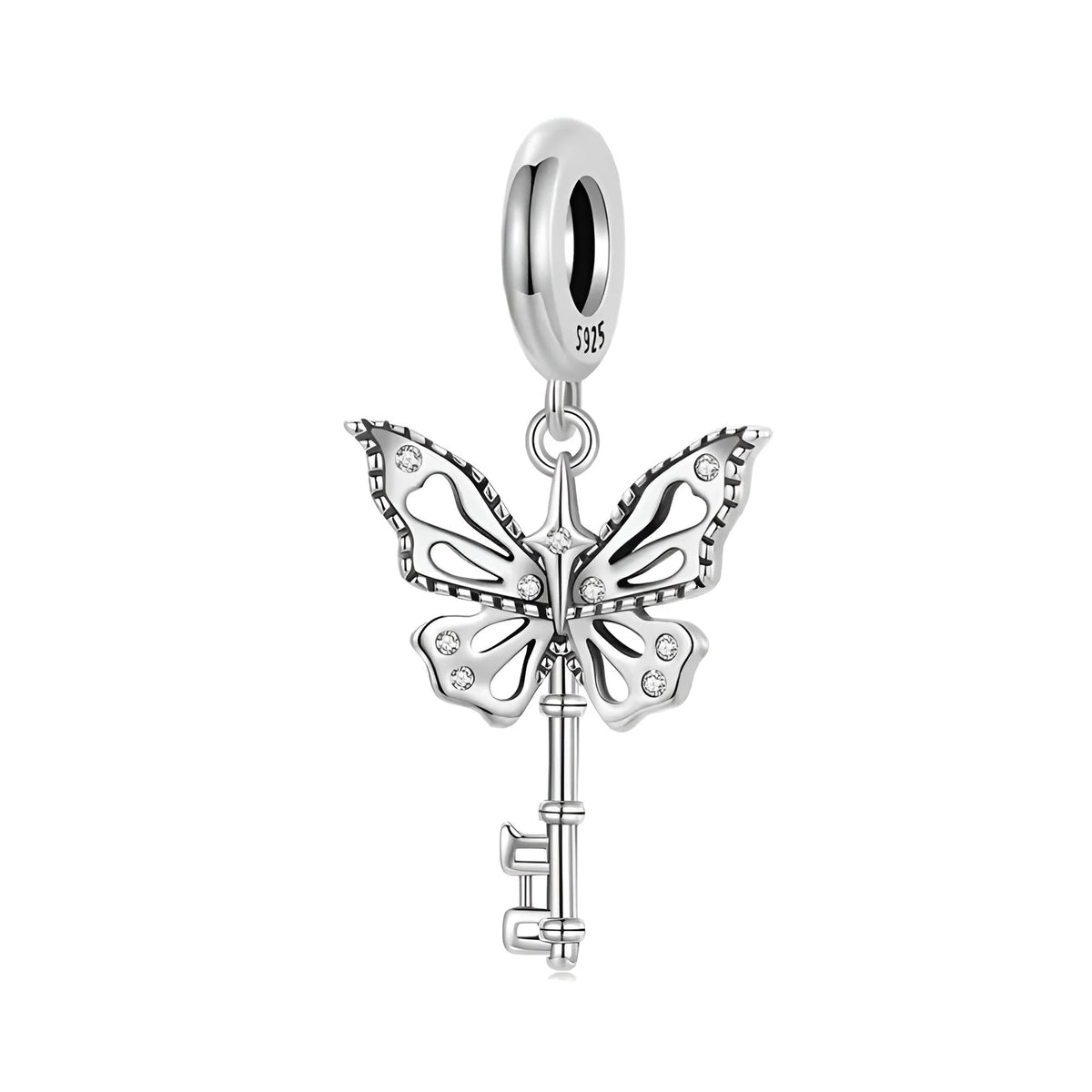 Butterfly 21st Key Dangle Charm | CZ