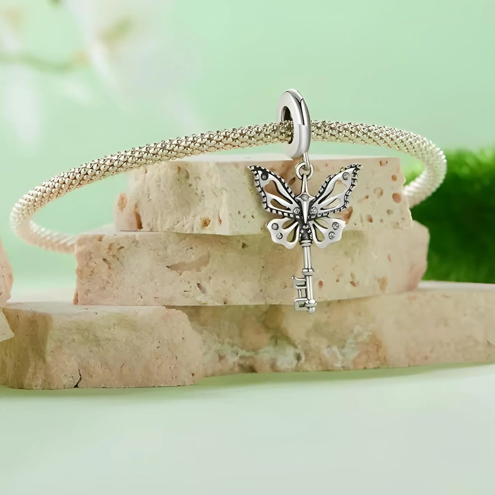 Butterfly 21st Key Dangle Charm | CZ