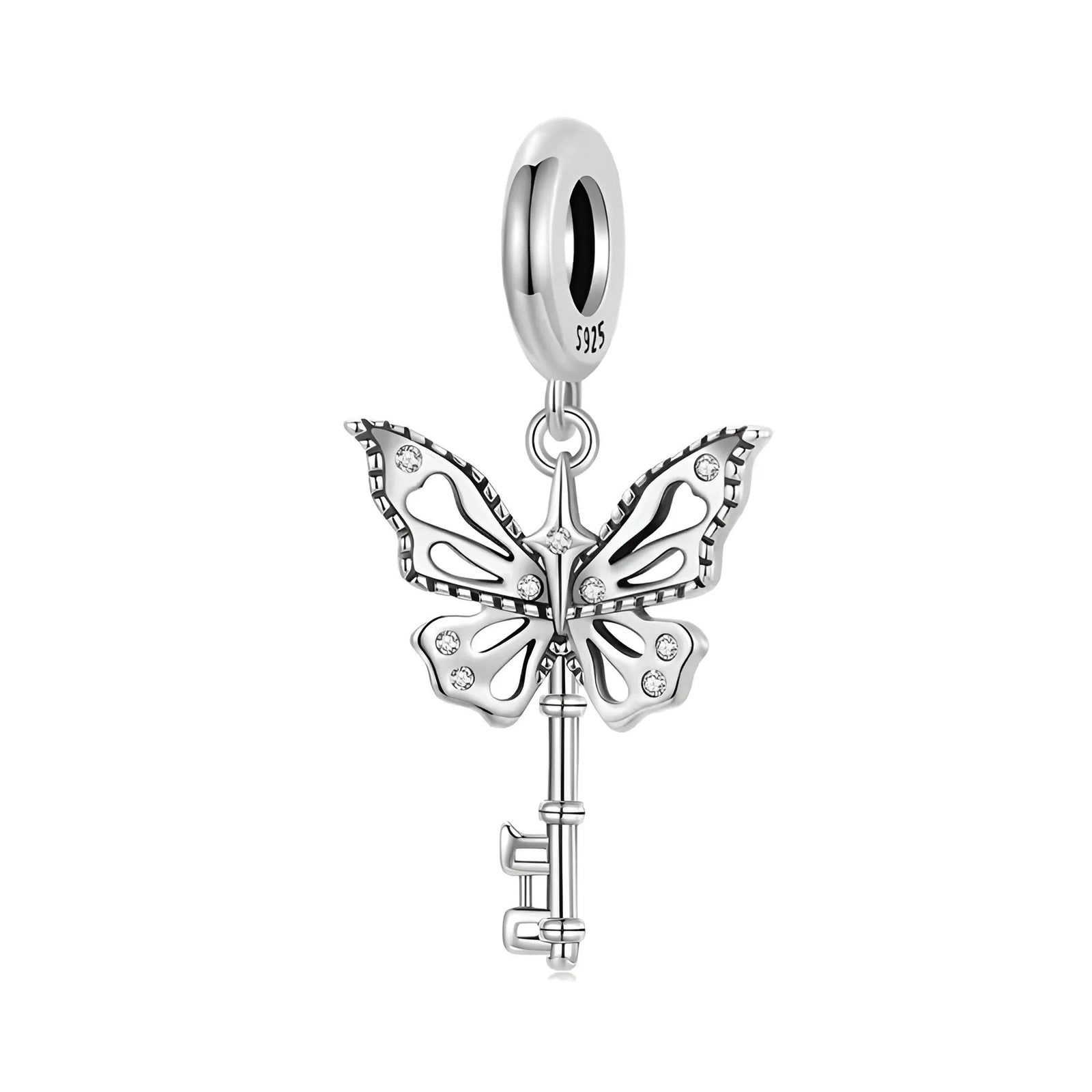Butterfly 21st Key Dangle Charm | CZ