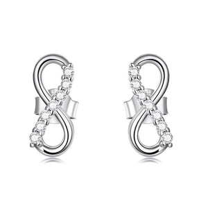 Glittering Infinity Earrings | CZ