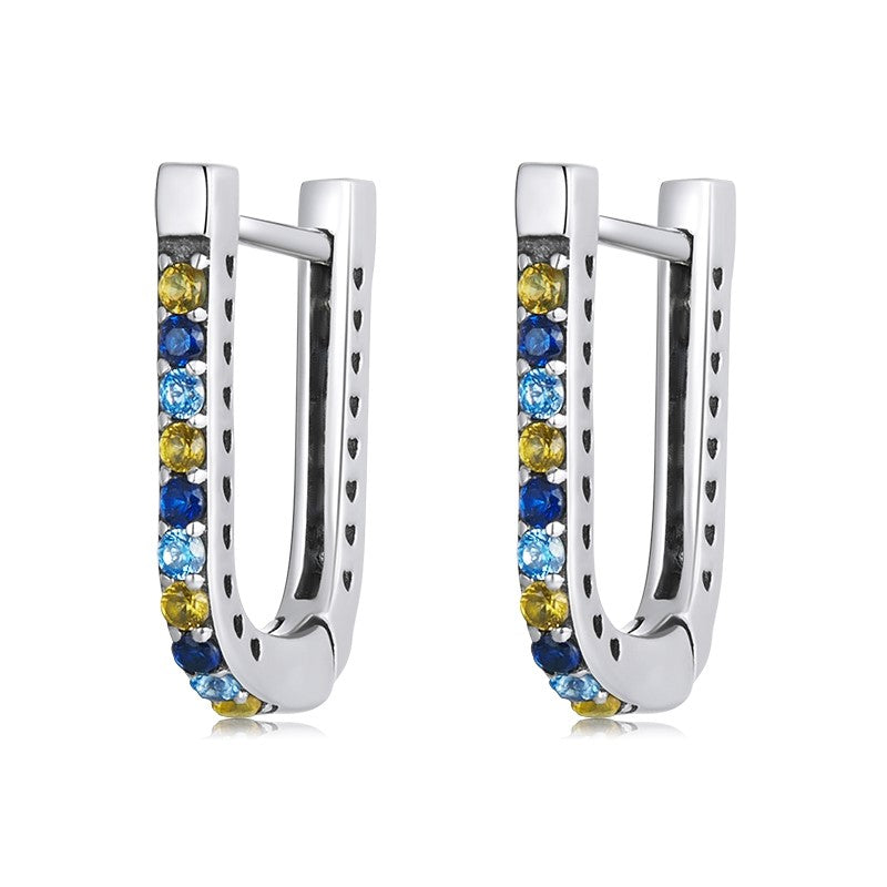 U Shape Earrings | CZ