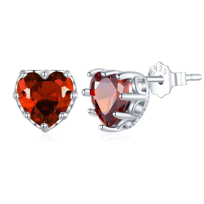 Heart Stud Earrings | CZ