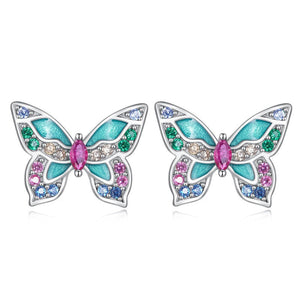 Butterfly Whisper Stud Earrings | CZ EN