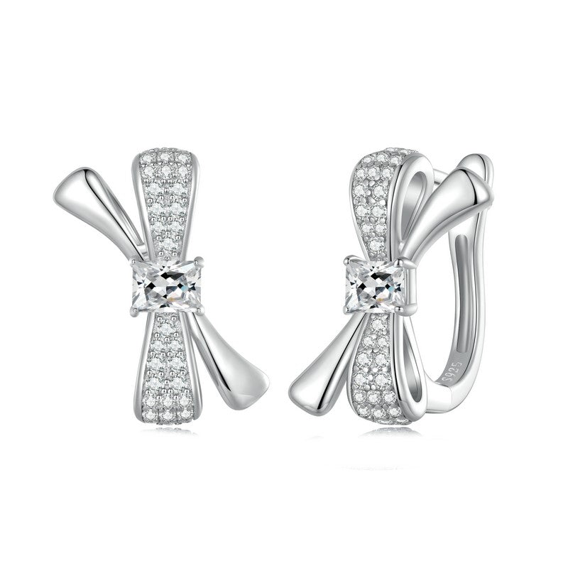 Dainty Bow Earrings | CZ