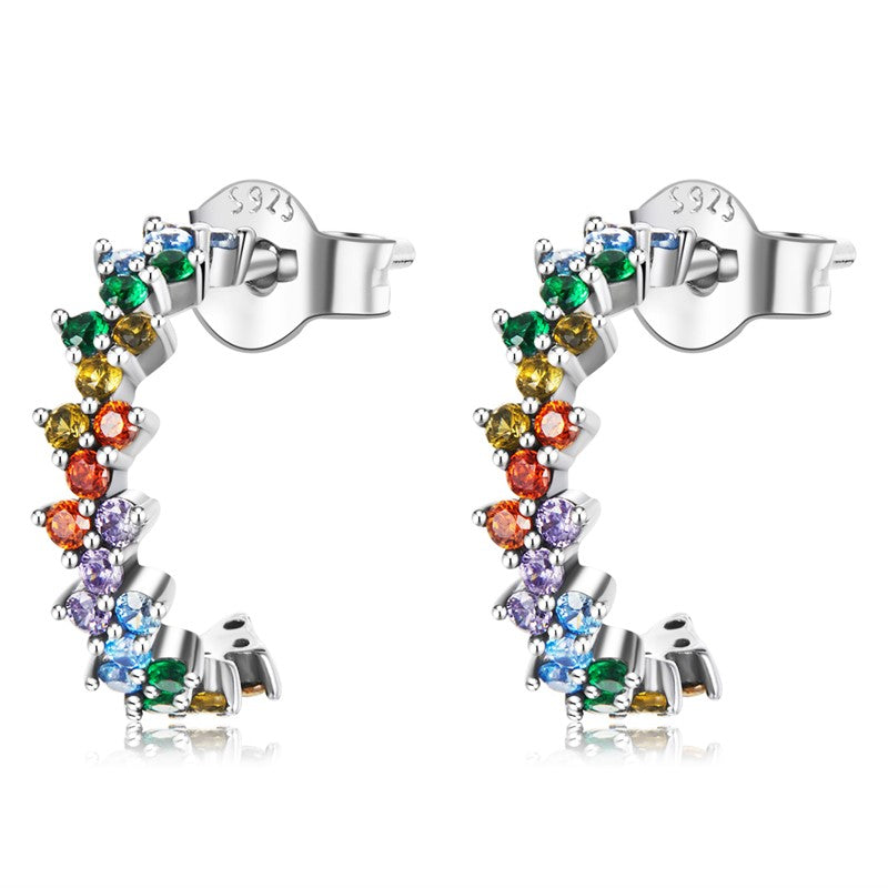 Petite Rainbow Earrings | CZ