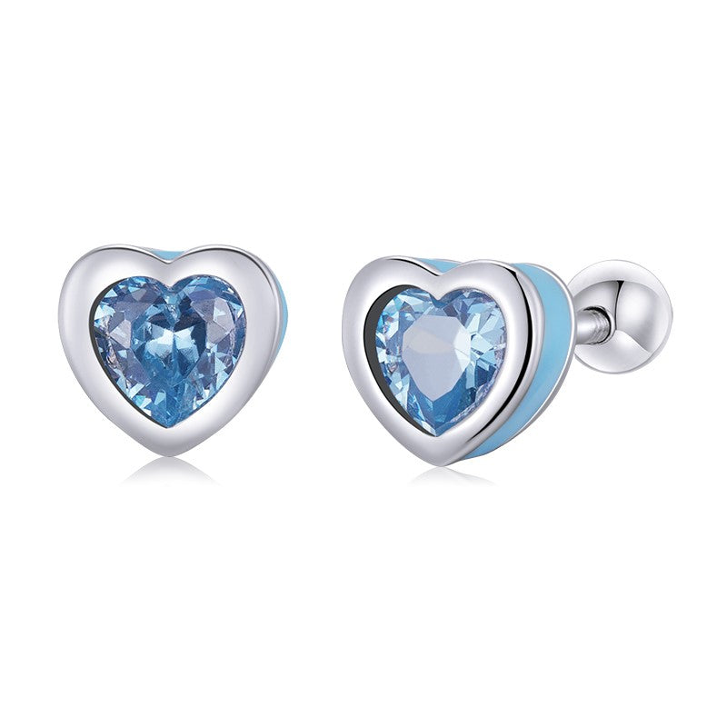 Encased Heart Earrings | CZ EN