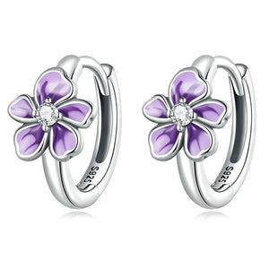 Flower Hoop Earrings | CZ EN
