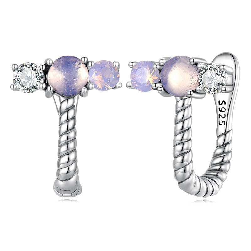 Lunar T-Bar Earrings | CZ