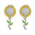 Sunflower Dangle Earrings | GP CZ EN