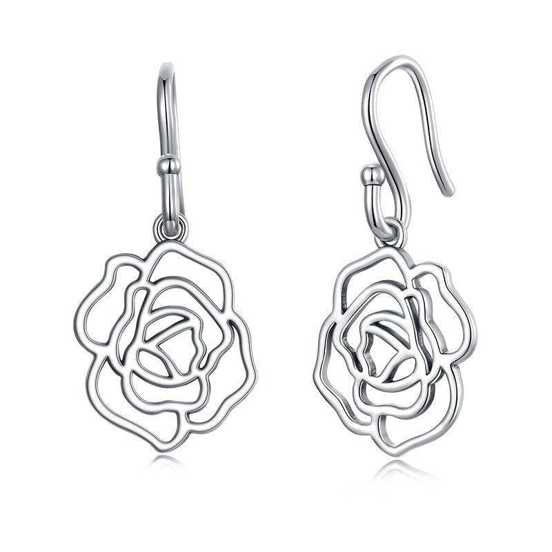 Rose Openworks Drop Earrings