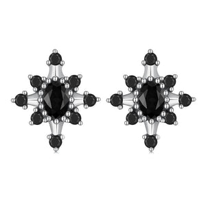 Black Star Earrings | CZ
