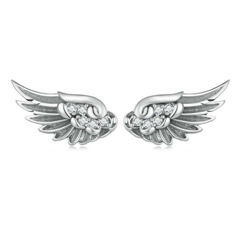 Angel Wing Earrings | CZ