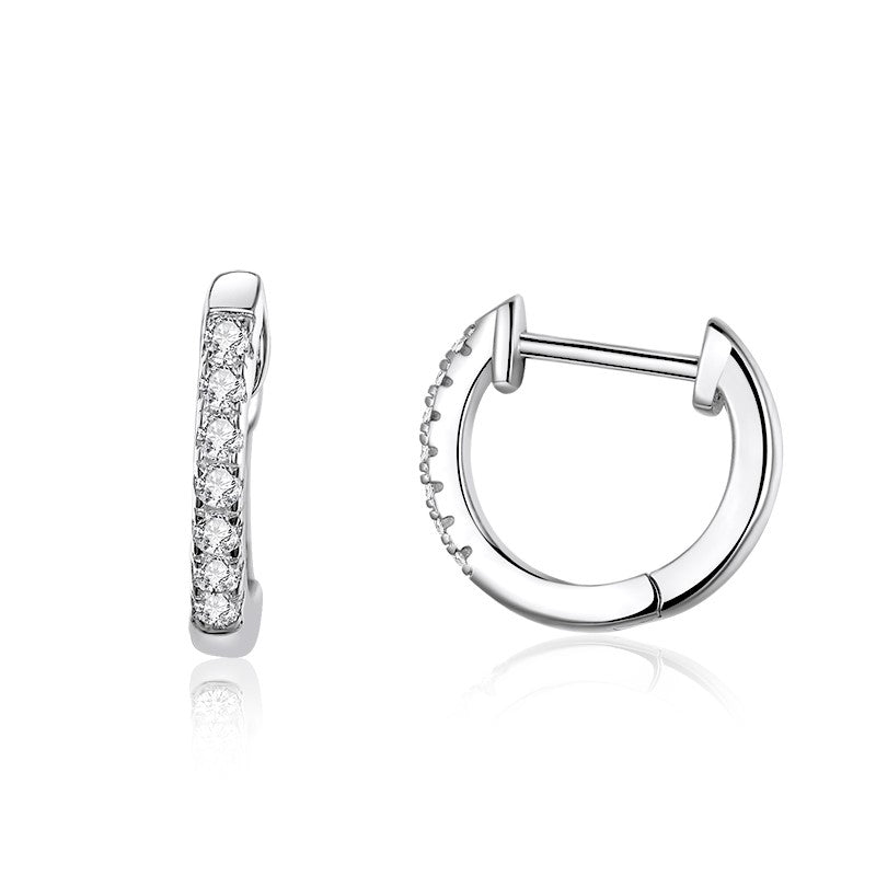 Shimmer Hoop Earrings | CZ