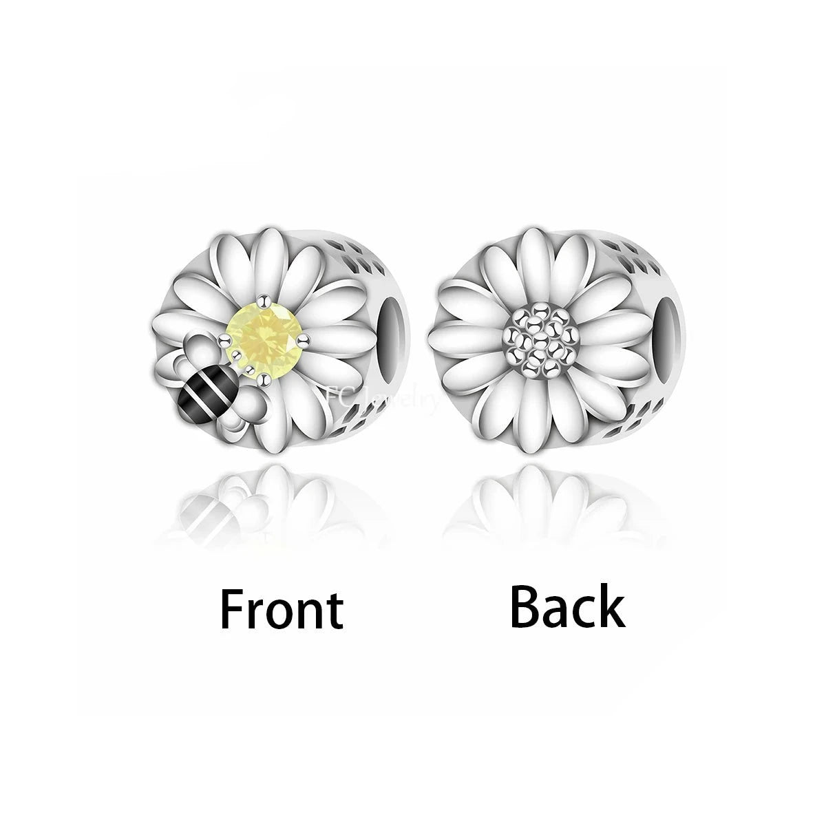 Delicate Daisy Bee Charm | CZ
