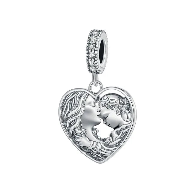 &quot;My Safe Place&quot; Mother &amp; Daughter Dangle Charm | CZ