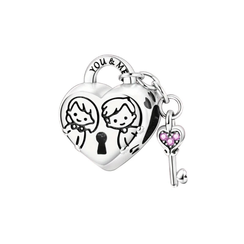 Pandora Compatible You Me Heart Key Dangle Charm CZ for only R 345.00 from CharmSA Quality 925 Sterling Silver jewellery YHCSA929