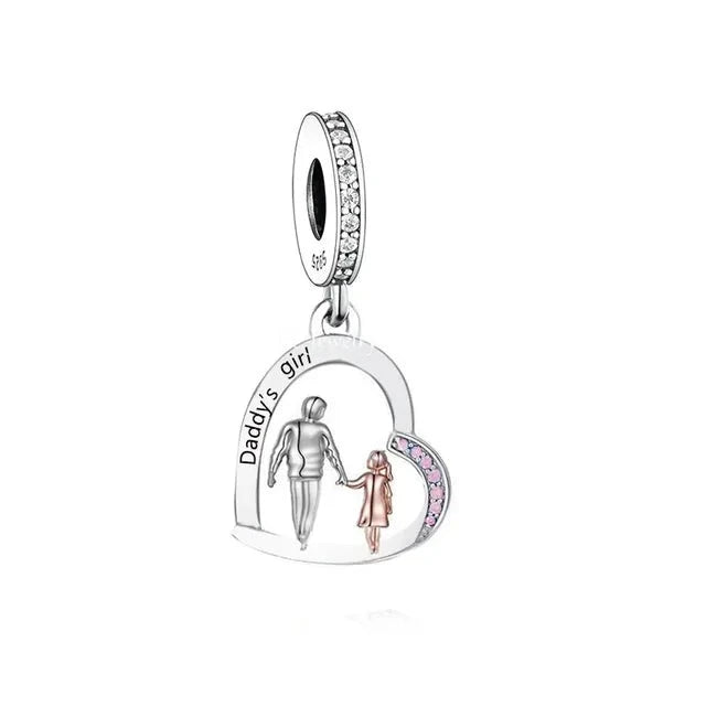 &quot;Daddy&#39;s Girl&quot; Heart Dangle | RGP CZ