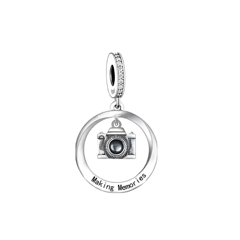 &quot;Making Memories&quot; Snapshot Dangle Charm | CZ