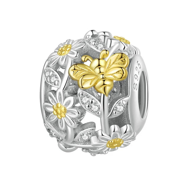 Busy Bee In The Garden Charm | GP CZ