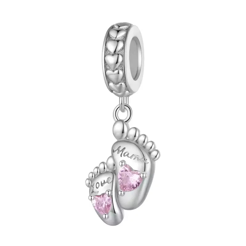 We Walk Together Girl Dangle Charm | CZ
