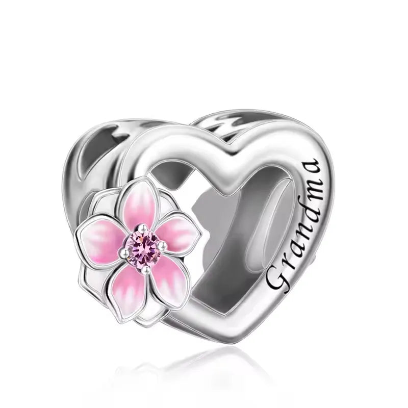 Cherry Blossom Grandma Charm | CZ EN