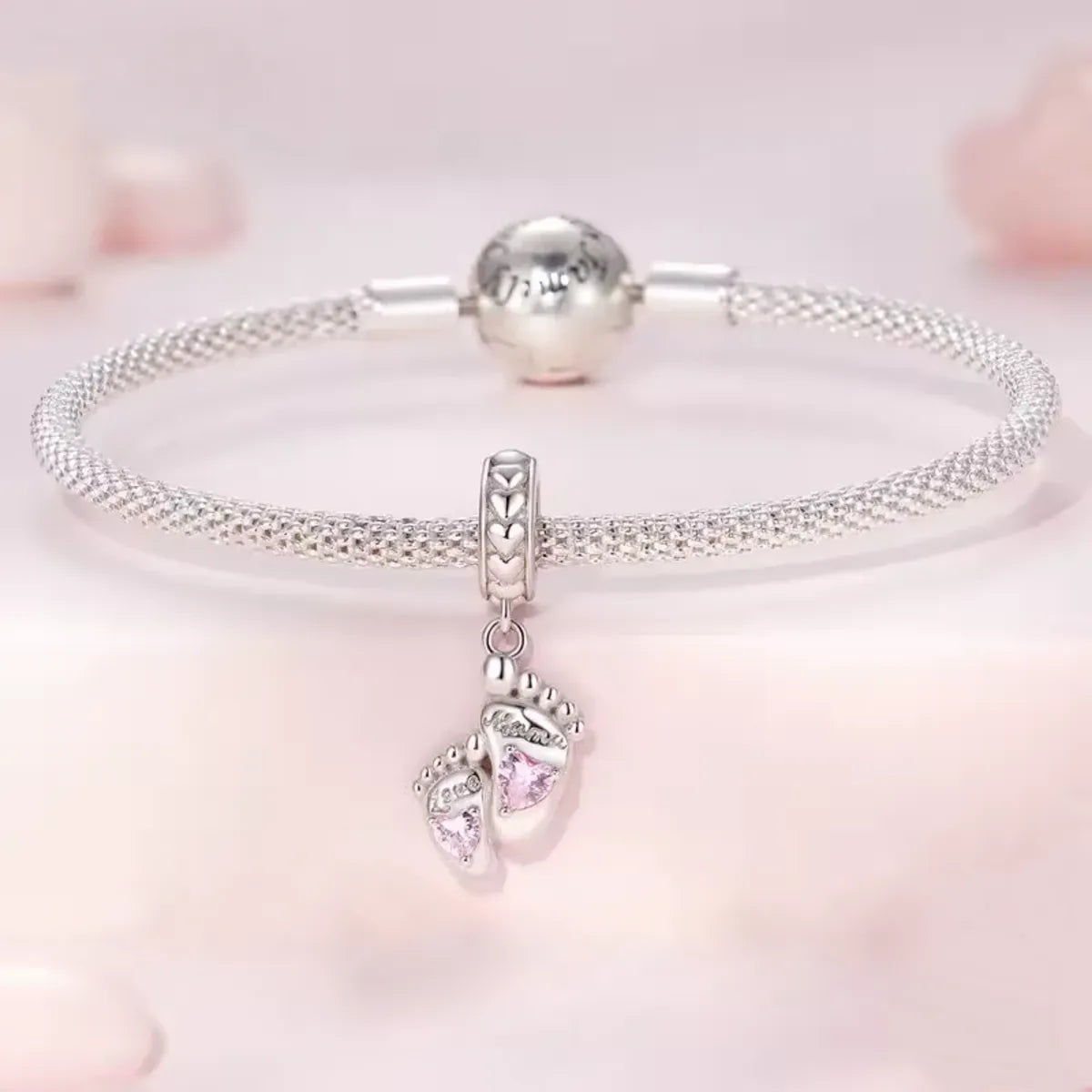 We Walk Together Girl Dangle Charm | CZ