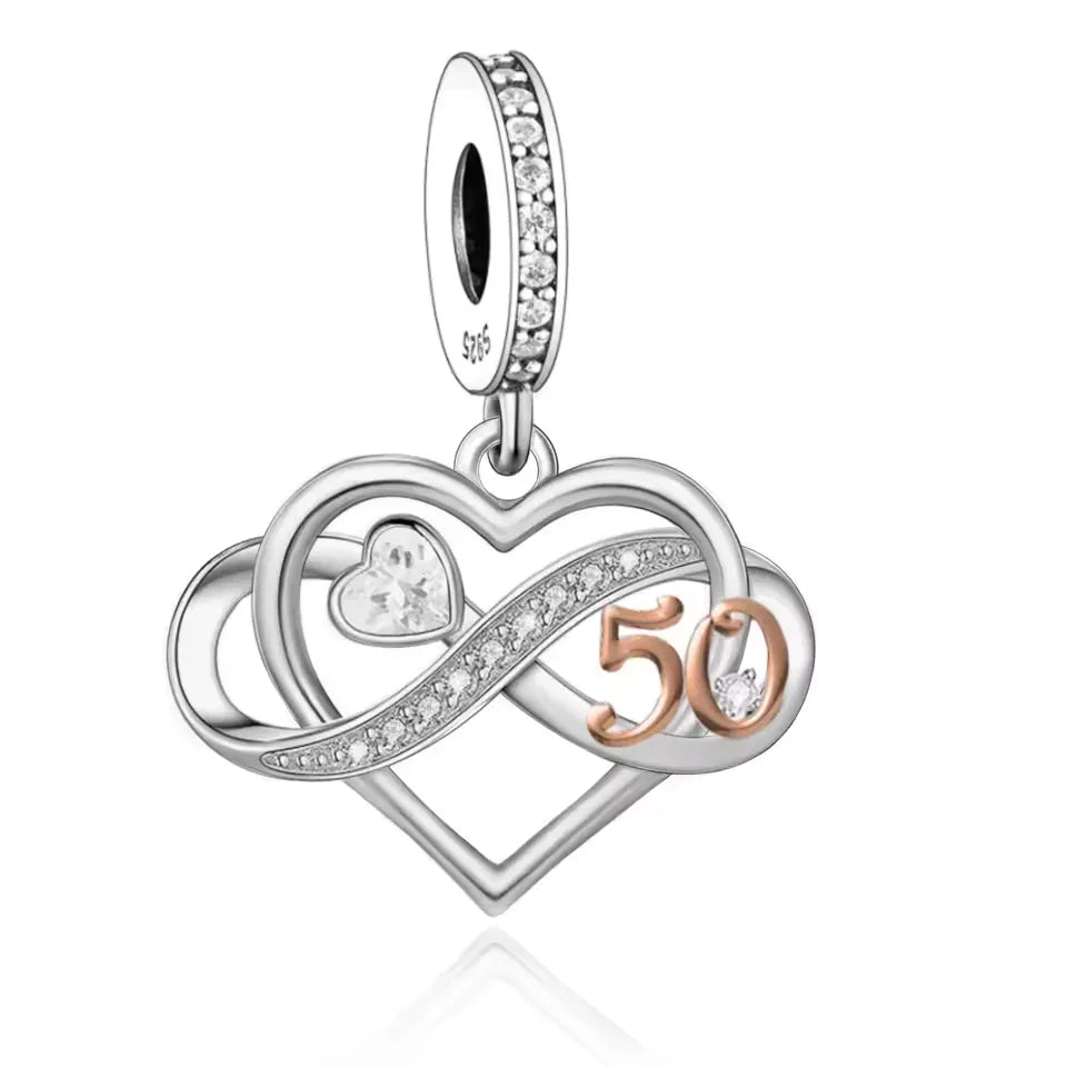 Infinite Love Birthday Number Dangle Charm | RGP CZ