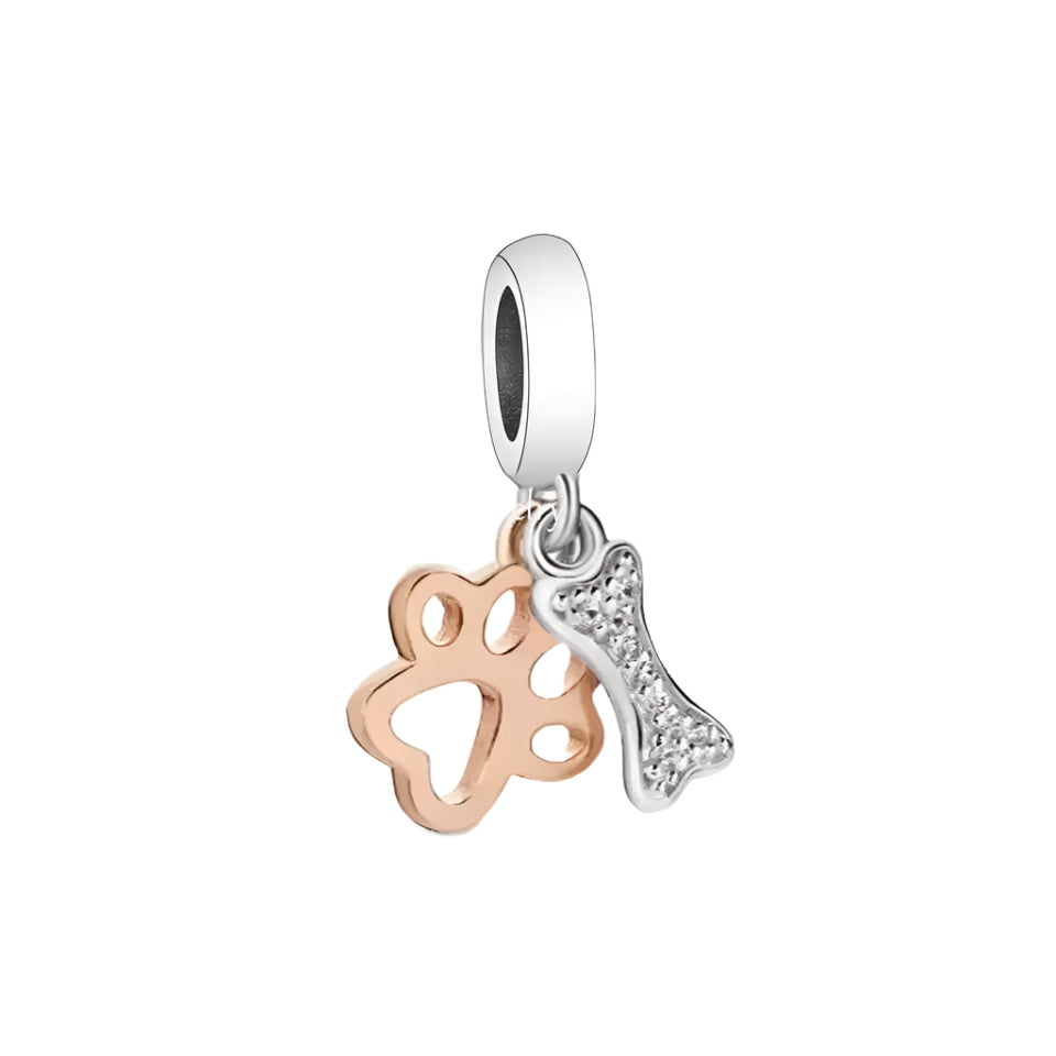 Paw &amp; Bone Dangle Charm | RGP CZ