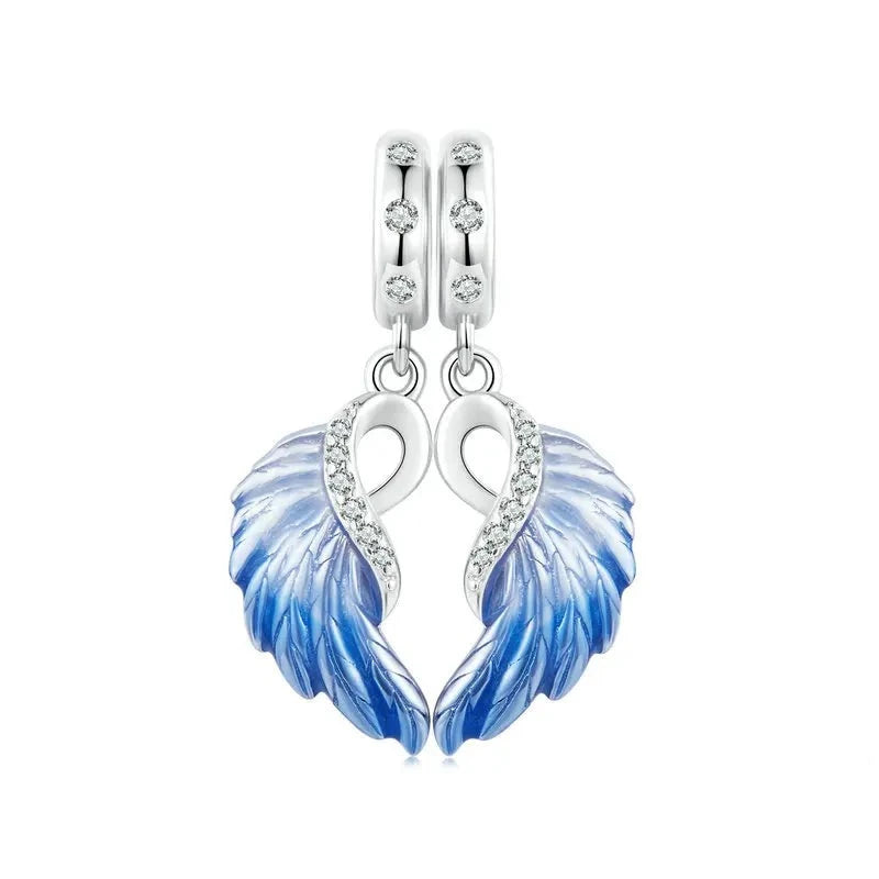 Mystical Wings Dual Dangle Charm | CZ EN