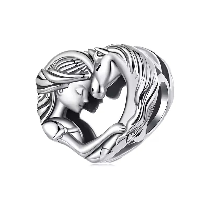 Girl Loves Horse Charm