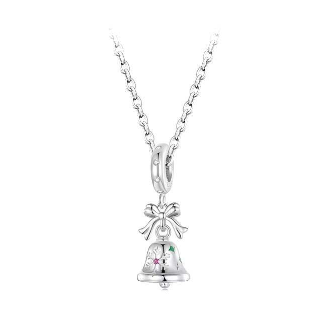 Celebrate the magic of the holiday season with our enchanting Christmas Bell Dangle Charm. This delightful charm features a beautifully detailed bell adorned with sparkling cubic zirconia that catches the light beautifully, adding a festive touch to any bracelet or necklace.