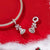 Christmas Bell Dangle Charm | CZ